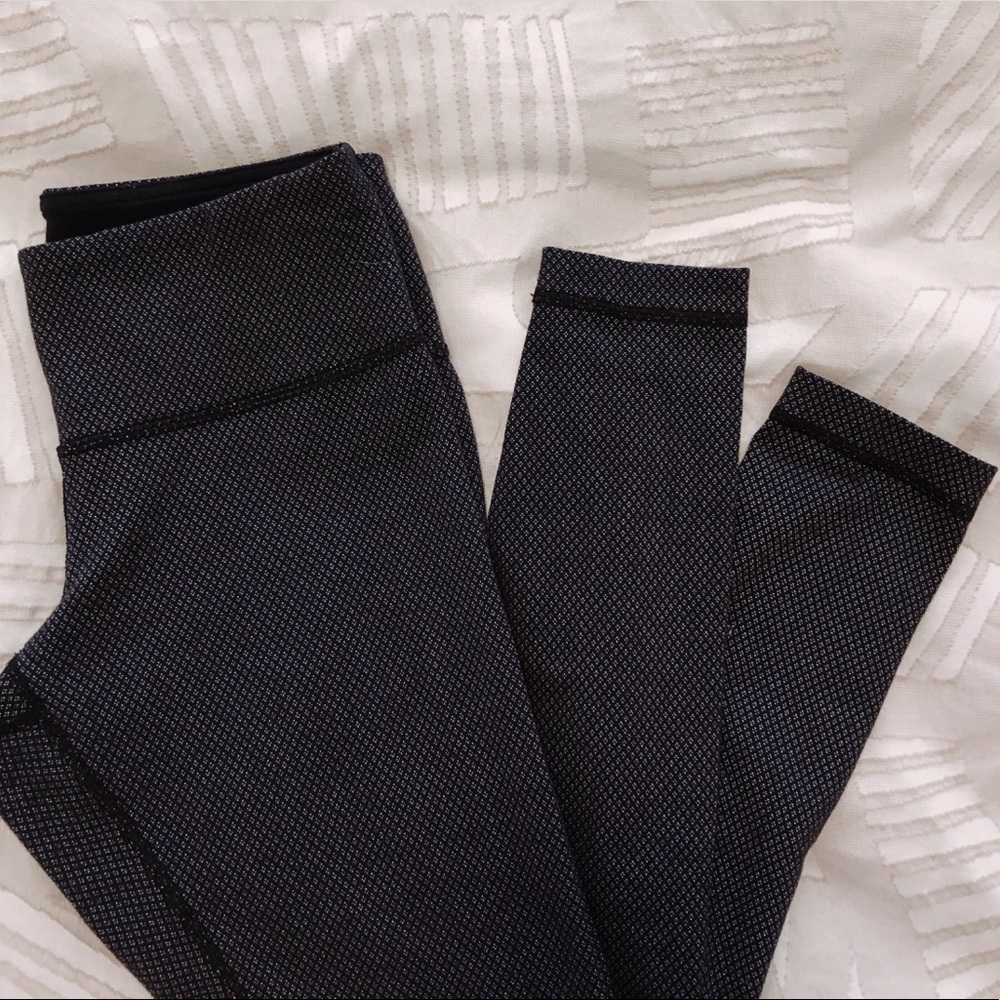 Navy Blue Patterned Lululemon Leggings